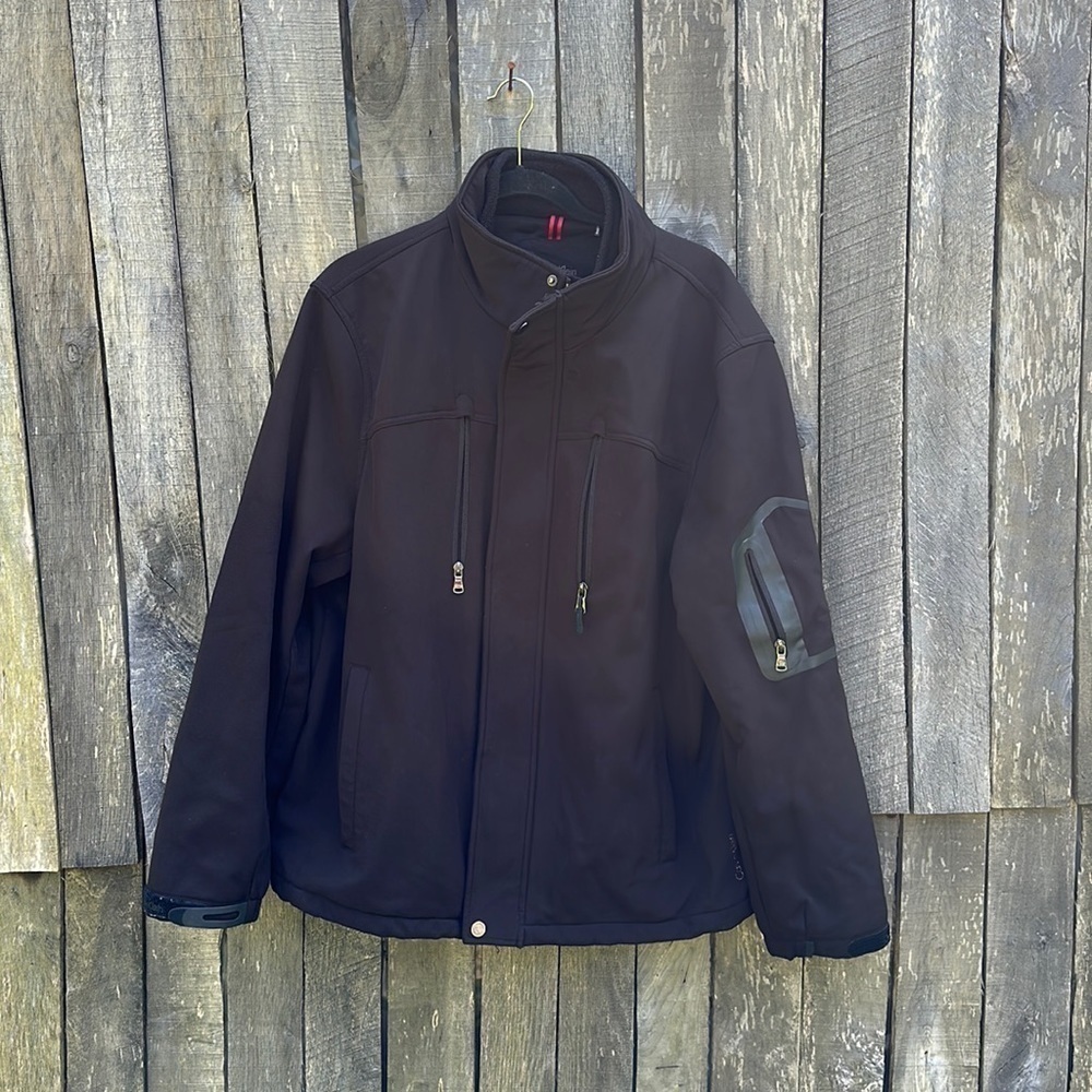 Men’s Calvin Klein Fleece Lined Double Zip Winter Coat size Large